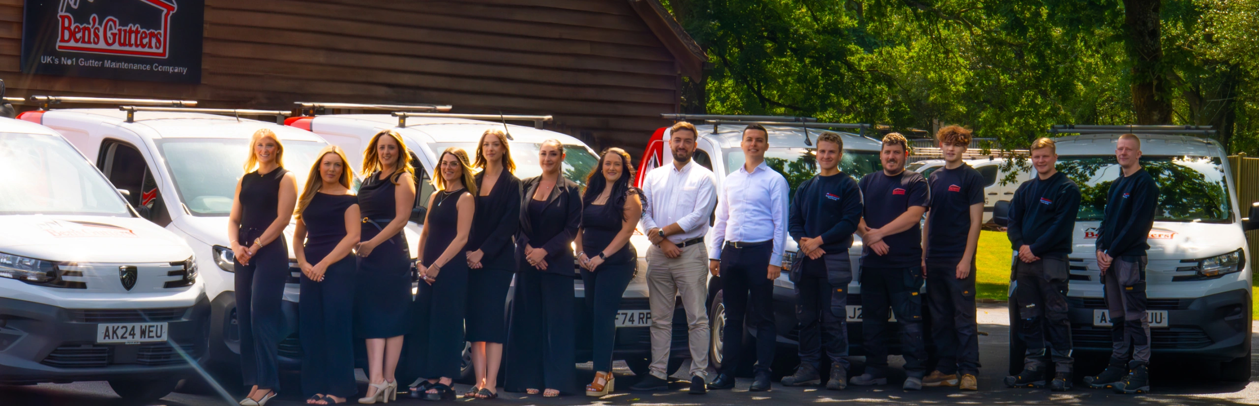 Ben's Gutters Bristol gutter cleaning team and service vehicles