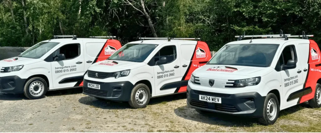 Ben's Gutters Bristol gutter cleaning fleet and service vehicles